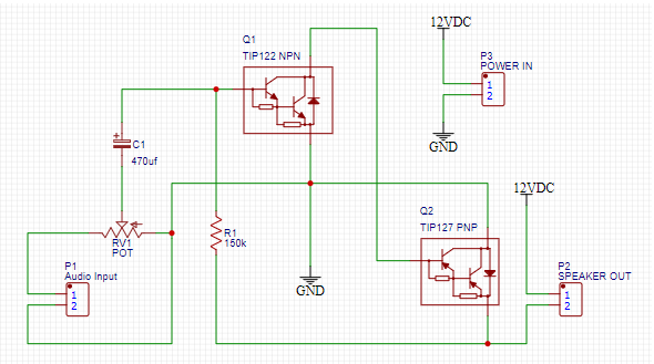 100W Powerful Audio Amplifier Circuit