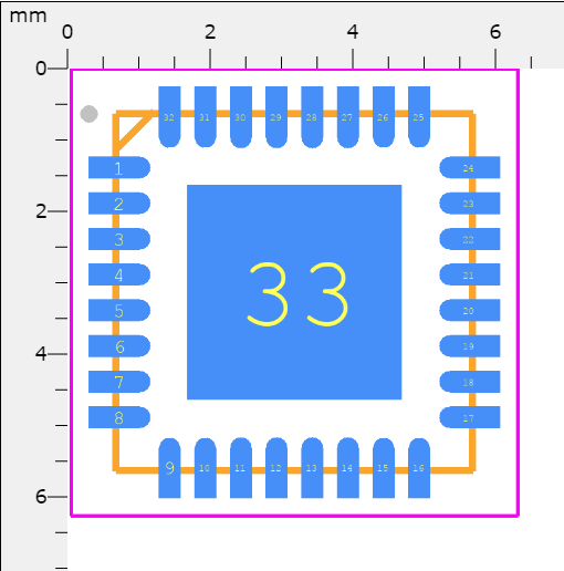 DP83822IRHBR Footprint